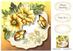 Chrysanthemum Corner - Pale Yellow 8x8