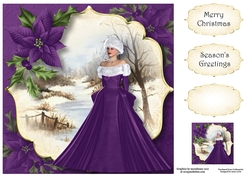 A Winter Walk - The Purple Dress 8x8