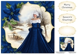 A Winter Walk - The Blue Dress 8x8