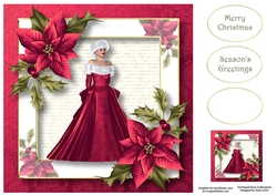 Poise & Poinsettias - Magenta 8x8