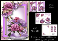 Teacup, Saucer & Flowers - Belle Epoque Roses
