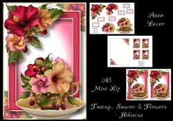 Teacup, Saucer & Flowers - Hibiscus