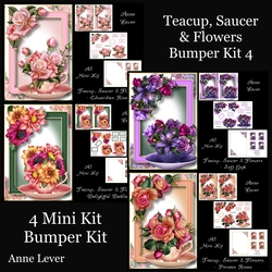 Teacup, Saucer & Flowers Bumper Kit 4