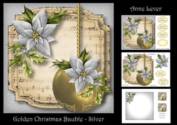 Golden Christmas Bauble - Silver