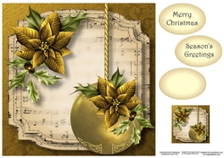 Golden Christmas Bauble - Gold 8x8