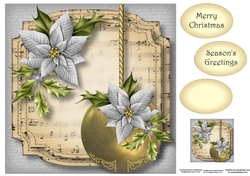 Golden Christmas Bauble - Silver 8x8