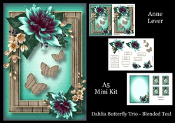 Dahlia Butterfly Trio - Blended Teal