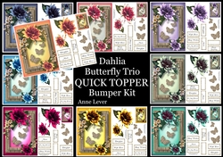 Dahlia Butterfly Trio QUICK TOPPER Bumper Kit