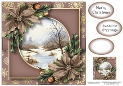 Scenic Christmas Present - Frozen Stream 8x8