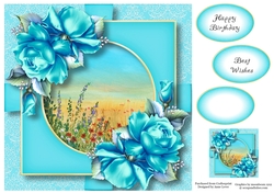 Scenic Floral Present - Cornfield Of Flowers 8x8