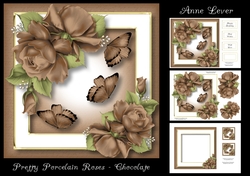 Pretty Porcelain Roses - Chocolate