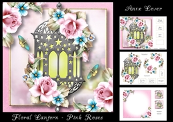Floral lantern - Pink Roses