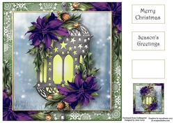 The Poinsettia Lantern - Purple 8x8