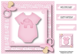Welcome Baby - Pink 8x8