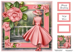 Lady Camellia - Pink 8x8