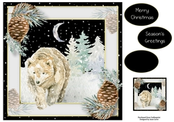 Christmas Moon Bear 8x8