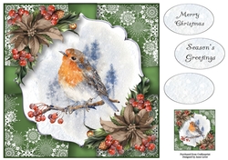 The Christmas Robin 8x8