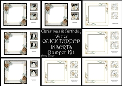 Christmas & Birthday Winter QUICK TOPPER INSERTS Bumper Kit