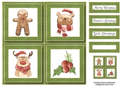 Cute Christmas Quad Frame 8x8