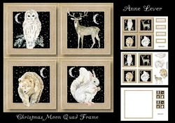 Christmas Moon Quad Frame