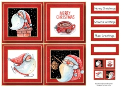 Christmas Santa Quad Frame 8x8