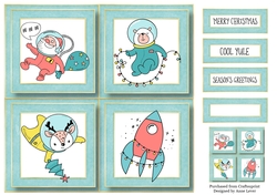 Cosmic Christmas Quad Frame 8x8