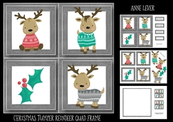 Christmas Jumper Reindeer Quad Frame