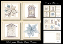 Christmas Clocks Quad Frame