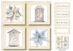 Christmas Clocks Quad Frame 8x8