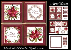 The Scarlet Poinsettia Quad Frame