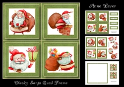Cheeky Santa Quad Frame