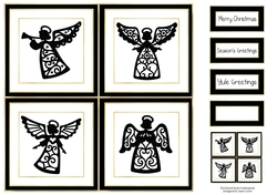 Christmas Angels Quad Frame 8x8