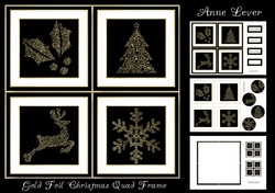 Gold Foil Christmas Quad Frame