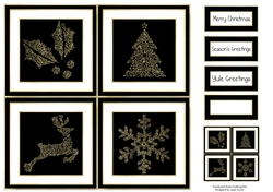 Gold Foil Christmas Quad Frame 8x8