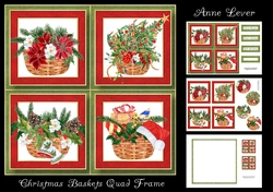 Christmas Baskets Quad Frame