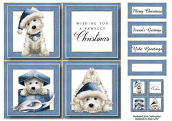Chesterton The Westie Christmas Quad Frame 8x8