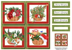 Christmas Baskets Quad Frame 8x8