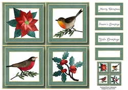 Vintage Watercolour Christmas Quad Frame 8x8
