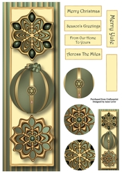 Beautiful Baubles - Sage & Gold 8x8