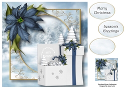 Gift Boxes For Christmas - Blue 8x8