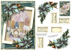 Framed Christmas - The Snowy Church A5