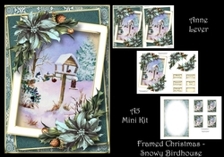 Framed Christmas - Snowy Birdhouse