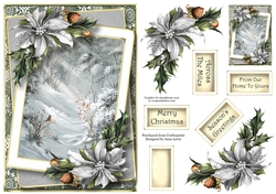 Framed Christmas - Sunbeams On The Snow A5