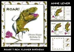 Roar! T-Rex Flower Birthday