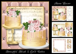 Beautiful Blush & Gold Cakes