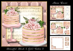 Beautiful Blush & Gold Cakes 3