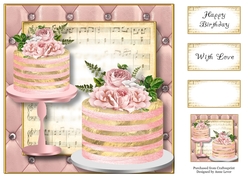 Beautiful Blush & Gold Cakes 3 8x8