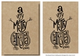 Kraft Paper Stamp Topper - Wordy Snowman