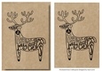 Kraft Paper Stamp Topper - Wordy Stag
