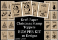 Kraft Paper Christmas Stamp Topper Bumper Kit